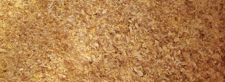 Harina de semilla extruida de mezquite
