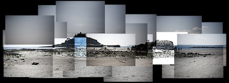 A joiner composition of St Michael's Mt in Cornwall