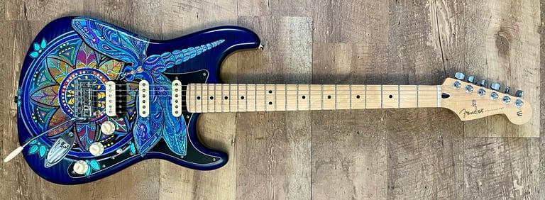Psychedelic Stratocaster hand-painted Graffiti-Garage