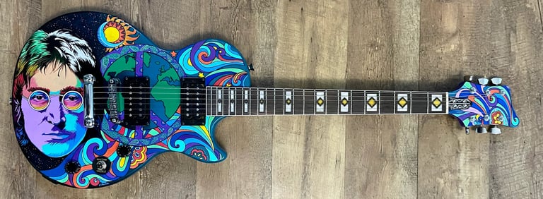 John Lennon hand-painted guitar