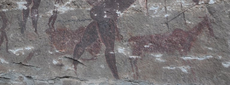 The Bushman San cave paintings, Giants Castle, South Africa