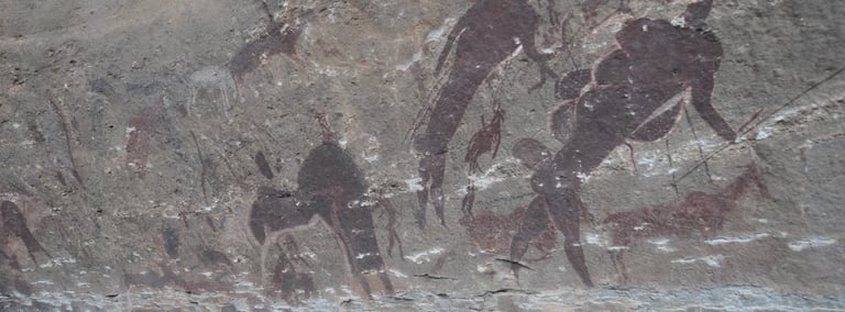 The Bushman San cave paintings, Giants Castle, South Africa