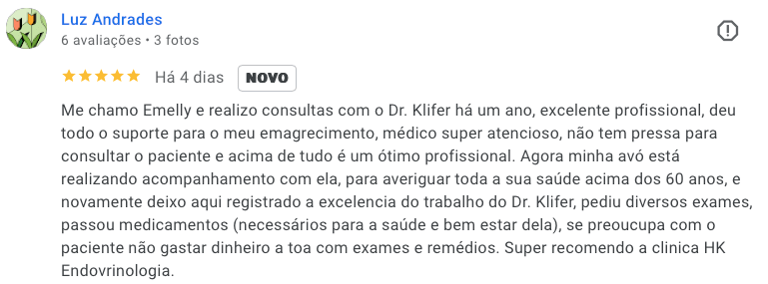 depoimento para dr klifer
