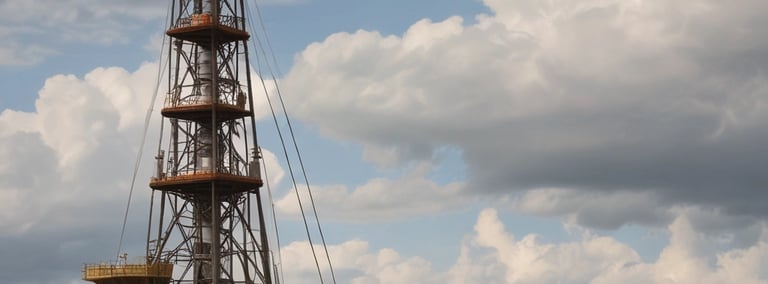 a drilling riget with a drilling riget in the background