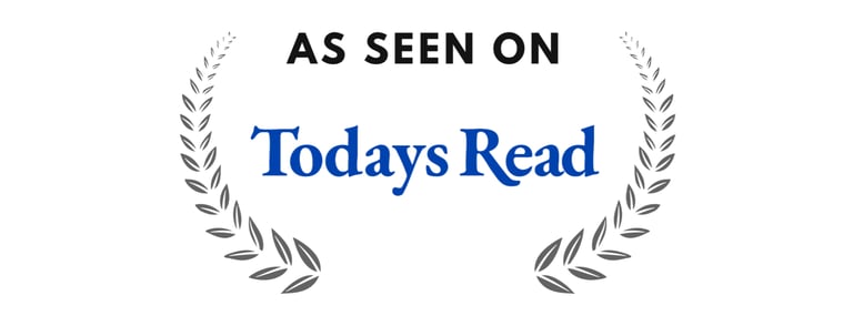 Logo for Todays Read with As Seen on caption. 