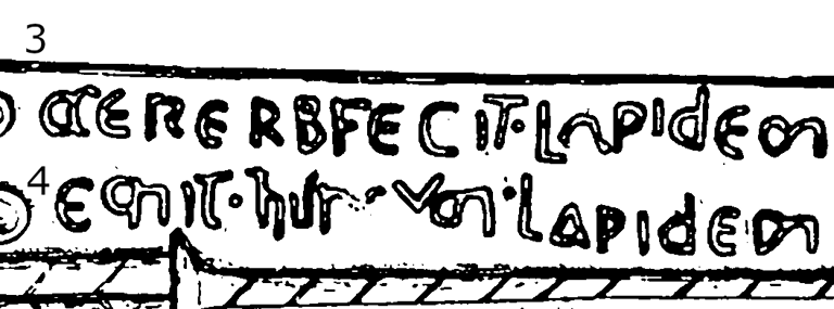 Newcastle Bridgend Runestone 1026  bottom text - County Glamorgan, Wales