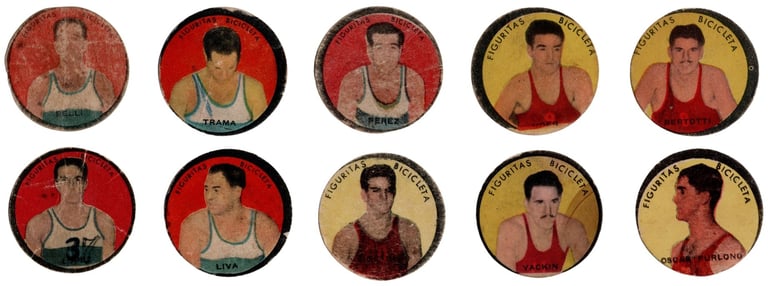 Rare 1949 Figuritas Biclecta Baloncesto Discs