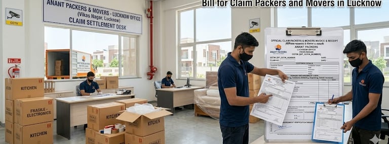 Bill for Claim Packers and Movers in Hazratganj  Lucknow