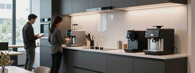 Close architectural detail of a workspace transition zone — a pale oak partition wall meeting a deep teal acoustic panel, joinery edge visible in sharp focus, soft natural light from the left creating clean shadow lines across the material surface, no people, framed tight to emphasise material quality and geometric precision