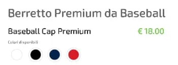 prezzo  per berretta premium