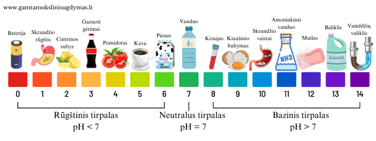 pH skalė indikatoriai 