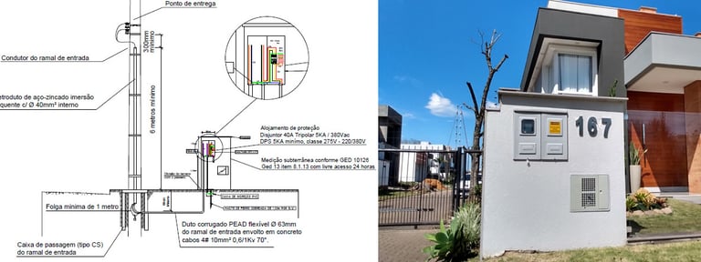 Padrão subterraneo para condominios em mureta