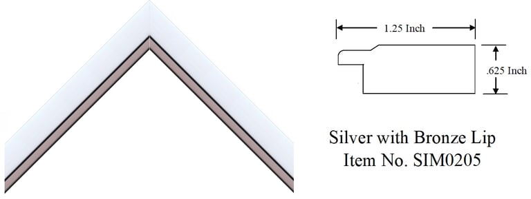Silver With Bronze Lip Picture Frame Item No. SIM0205