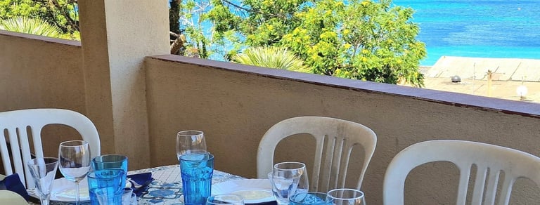 terrace overlooking the sea