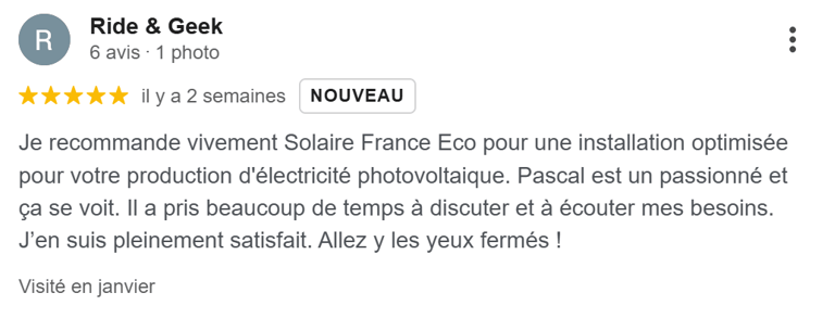 avis google installation panneaux solaires au sol 6kwc à digne les bains