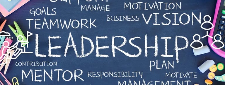 leadership teamwork colorful blackboard