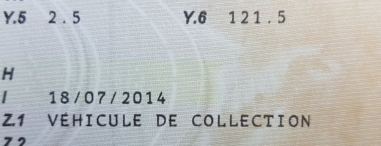 Mise en collection véhicule fréjus