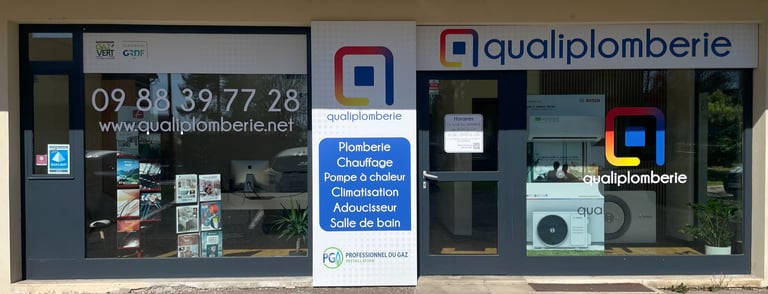 Devanture Qualiplomberie à Charvieu-Chavagneux