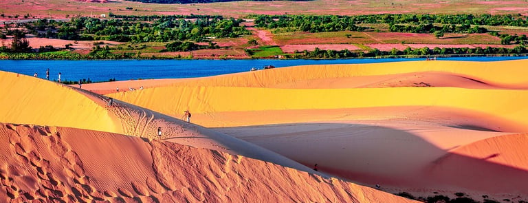 Colorful sand dunes of Mui Ne, Vietnam