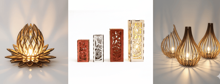 MODERNE HOLZKUNST AUS BUCHS. EXKLUSIVE LAMPEN FÜR EIN GEMÜTLICHES AMBIENTE.
