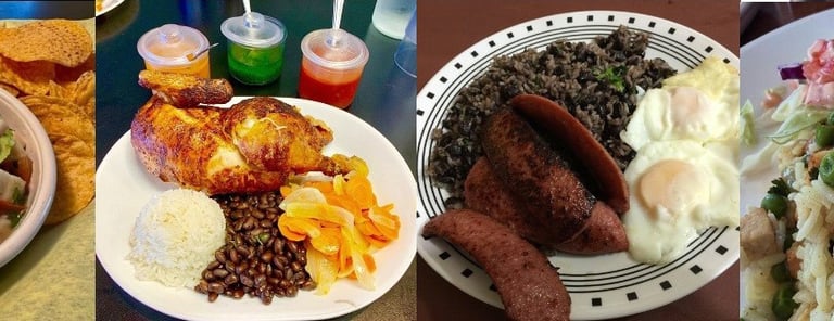 Collage of Las Brasas Costa Rican food