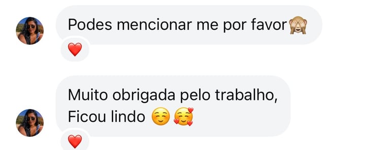 depoimento 5 estrela de cliente maquiada por dayze beauty
