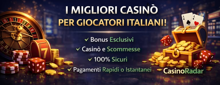 banner migliori casino italiani bonus sicuri