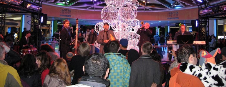 Peter Schroeder opened the 2010 Vancouver Olympics, downtown Vancouver, Robson's Square with La Cand