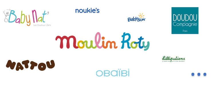 logo babynat noukies babysun nattou doudou et compagnie moulin roty obaibi lilliputiens marques