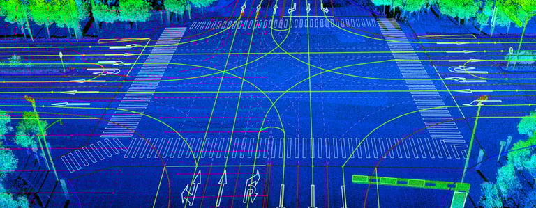 a large area with a large area of blue and green