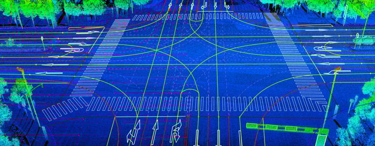 a large area with a large area of blue and green