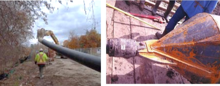 Tuberia de 24”Ø, punta de lapiz y swivel para la inmersiòn