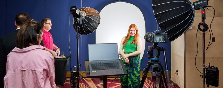 Phograpgy at a media section in a corporate event