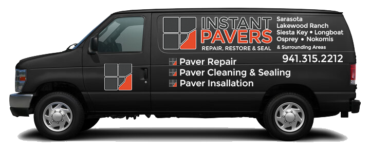 Instant Pavers - a Paver repair company work van in Sarasota Florida