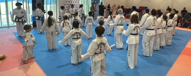 Students raising to the challenge at Hwa Rang Exam Day