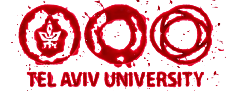 Tel Aviv University LOGO rendered in blood