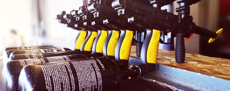 Lanceurs utlisés chez Corsican Paintball en Corse à Anghione