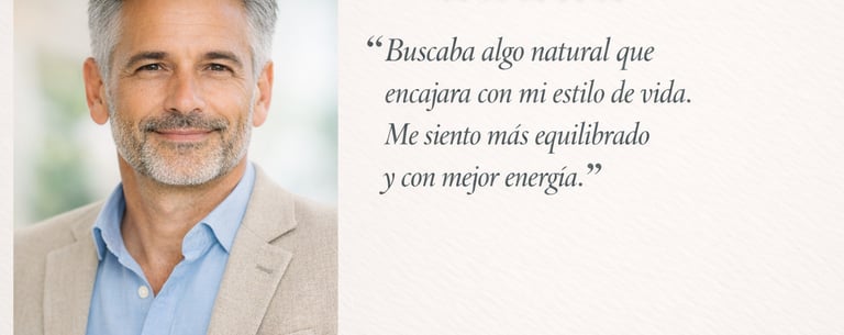 Perfil de usuario español compartiendo su experiencia positiva con resultados reales.