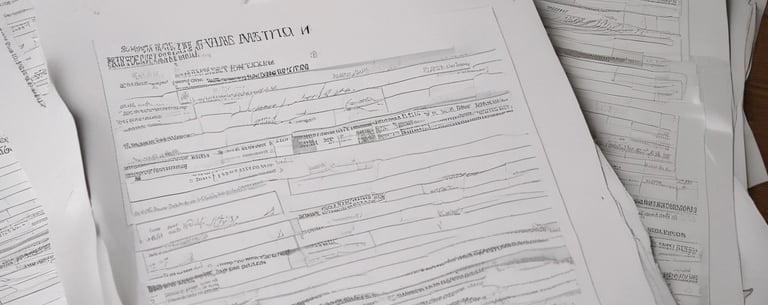 A compassionate staff member assisting a family with immigration paperwork in a welcoming office.