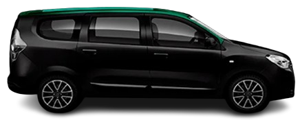 A Táxi black and green in Lisbon