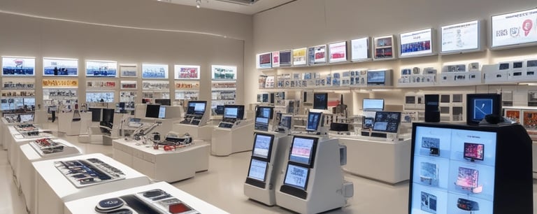 Wide shot of a container yard with trucks and cranes in action.