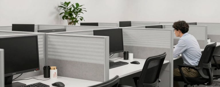 A sleek dark underwater scene showing a blue-lit subsea ROV gently exploring the ocean floor.
