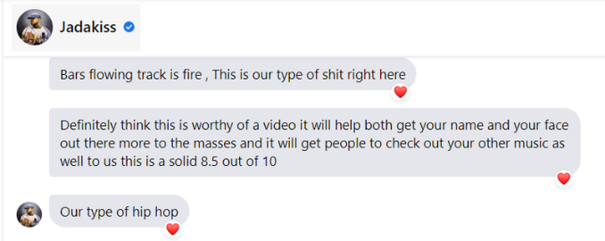 Hip-hop legend Jadakiss giving feedback on Saint Josh's new track