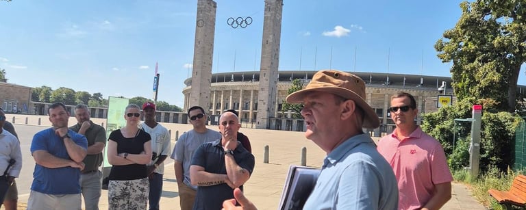 Private Tour in Berlin, Olympic Stadium talking about the propaganda effect of the 1936 Games 