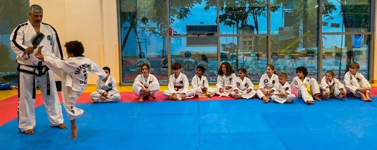 Master Carlos Bazan 7th Dan teaching taekwondo Dubai