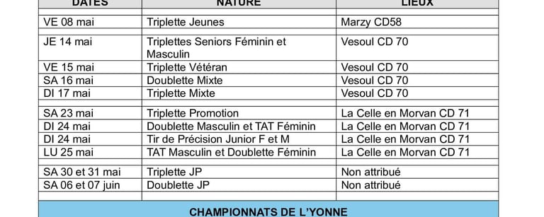 calendrier France
