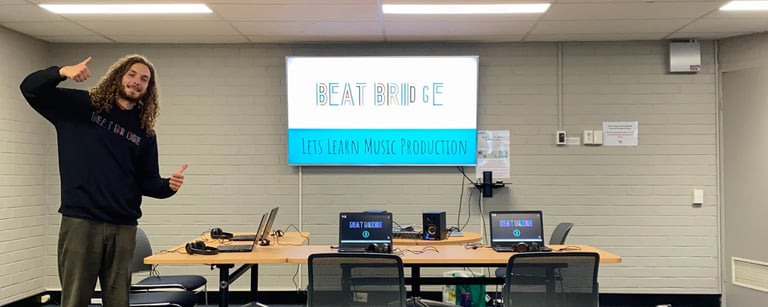 Luca at School running a workshop