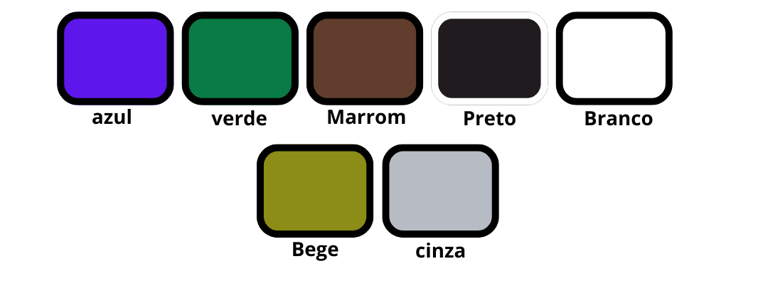 Cores de tela de proteção