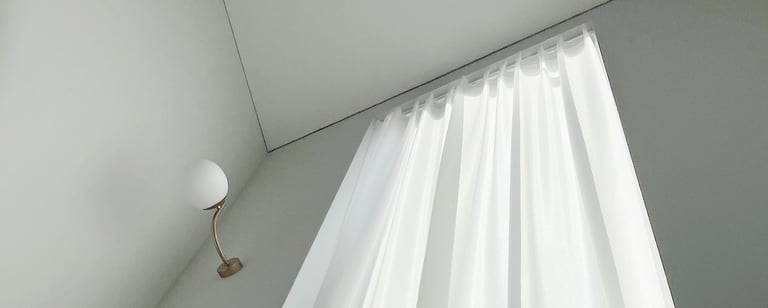 white living room curtains