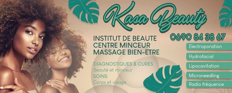 Réalisation graphique d'une banderole pour la facade d'un institut de beauté (Essai 1SO IDENTITE)